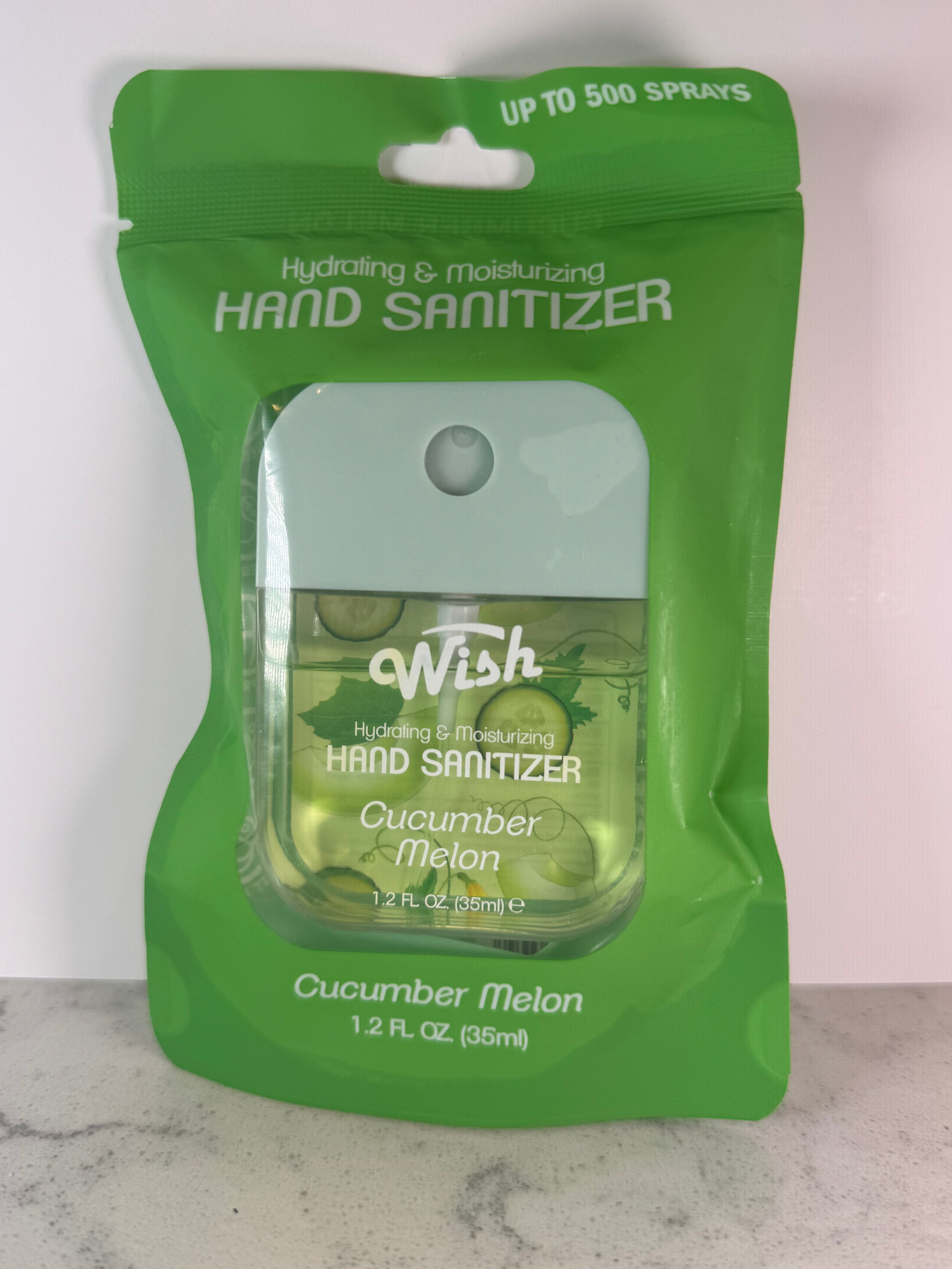 ✨ Hydrating & Moisturizing Hand Sanitizer – Cucumber Melon – 1.2 FL OZ (35ml) | Up to 500 Sprays ✨
