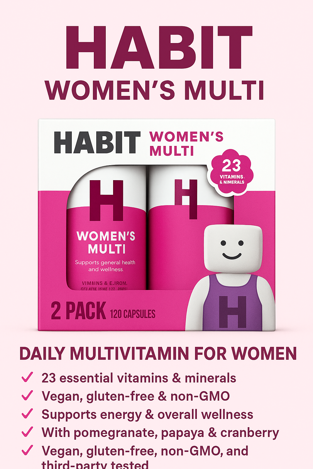 Habit Women’s Multi – Daily Multivitamin for Women | 120 Capsules